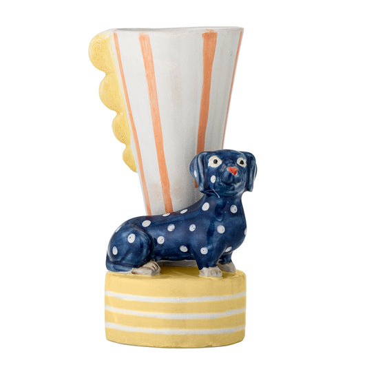 Dachshund-Shaped Decorative Flower Vase